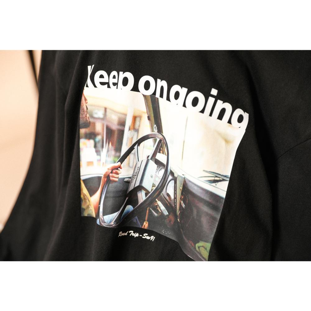 SIMWOOD Autumn new long sleeve t-shirt men fashion pattern print 100% cotton comfortable tops fashion tees 201203