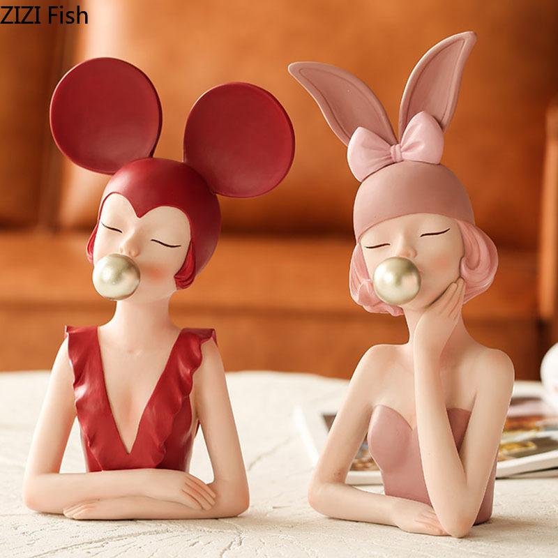 Girl Statue Resin Portraits Figurines Ornaments Girly Room Decoration Desk Decorative Crafts Sculpture Modern Home Decor
Girl Statue Resin Portraits Figurines Ornaments Girly Room Decoration Desk Decorative Crafts Sculpture Modern Home Decor