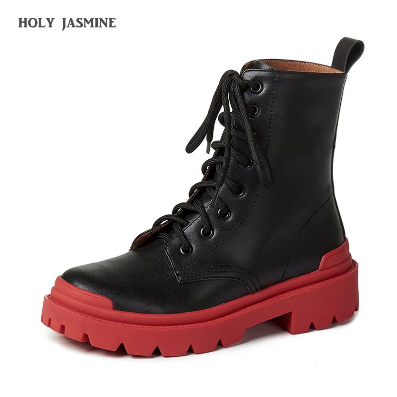 Women Black Boots Genuine Leather Boots for Women Ankle Punk Motorcycle Thick Heel Platform Martenss Winter Shoes
Women Black Boots Genuine Leather Boots for Women Ankle Punk Motorcycle Thick Heel Platform Martenss Winter Shoes