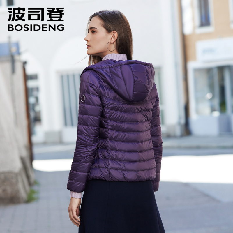 BOSIDENG new collection early winter down jacket women hooded down coat ultra light waterproof oversize B90131014B 201019