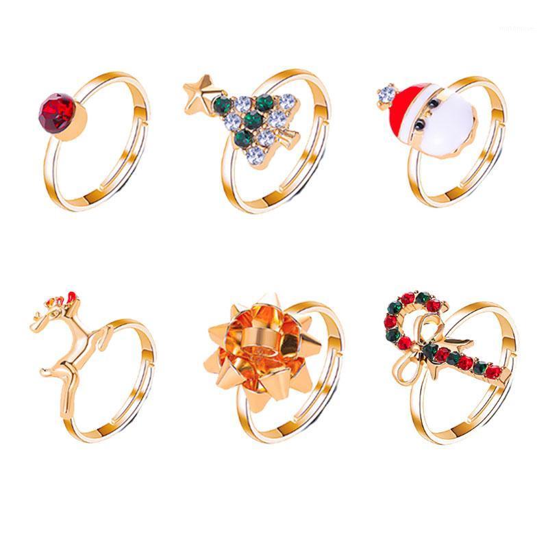 6-piece Set Of Cute Cartoon Elk Christmas Tree Ring Opening Adjustable Alloy Fashion Ladies Christmas Ornaments Holiday Gifts1
6-piece Set Of Cute Cartoon Elk Christmas Tree Ring Opening Adjustable Alloy Fashion Ladies Christmas Ornaments Holiday Gifts1