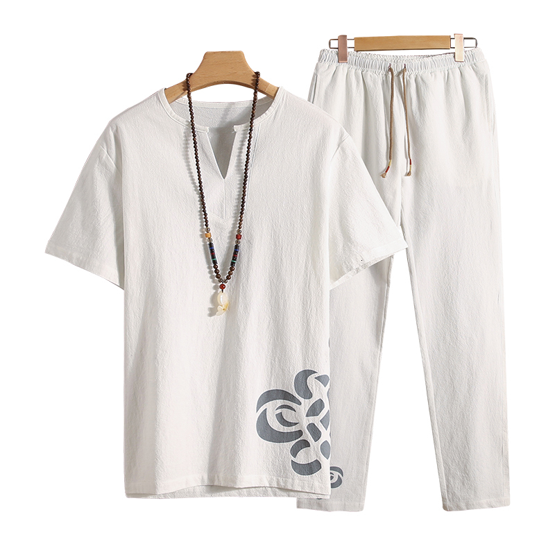 2021 New Summer Men's Sets Linen Cotton Short Sleeve T-shirt + Pants 2 Piece Set Solid Casual Tracksuit Brand Clothing Gygy, Khaki
2021 New Summer Men's Sets Linen Cotton Short Sleeve T-shirt + Pants 2 Piece Set Solid Casual Tracksuit Brand Clothing Gygy, Khaki