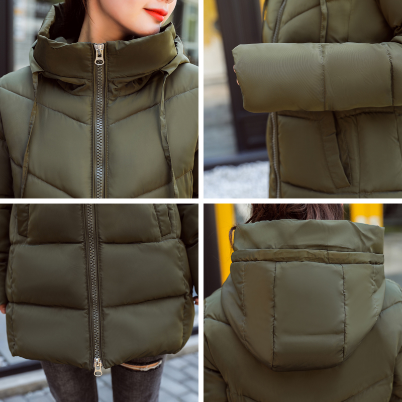 Stand Collar Hooded Women Winter Jacket Slim Cotton Padded Winter Womens Jackets Long Female Coats Parkas Chaqueta Mujer 201026