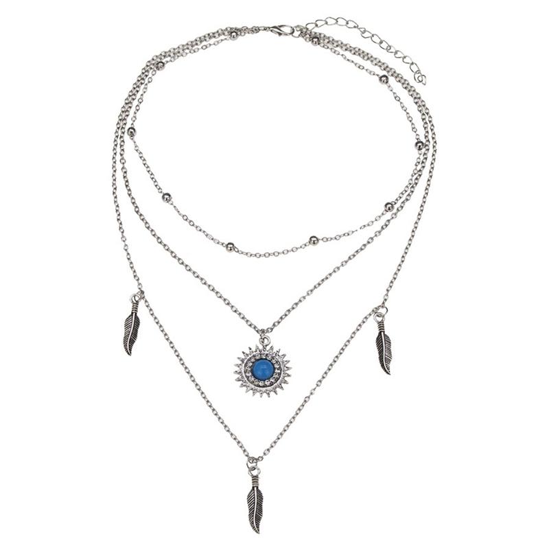 Fashion Jewelry Leaf Three-Layer Female Necklace Bohemian Necklace Pendant Jewelry
Fashion Jewelry Leaf Three-Layer Female Necklace Bohemian Necklace Pendant Jewelry
