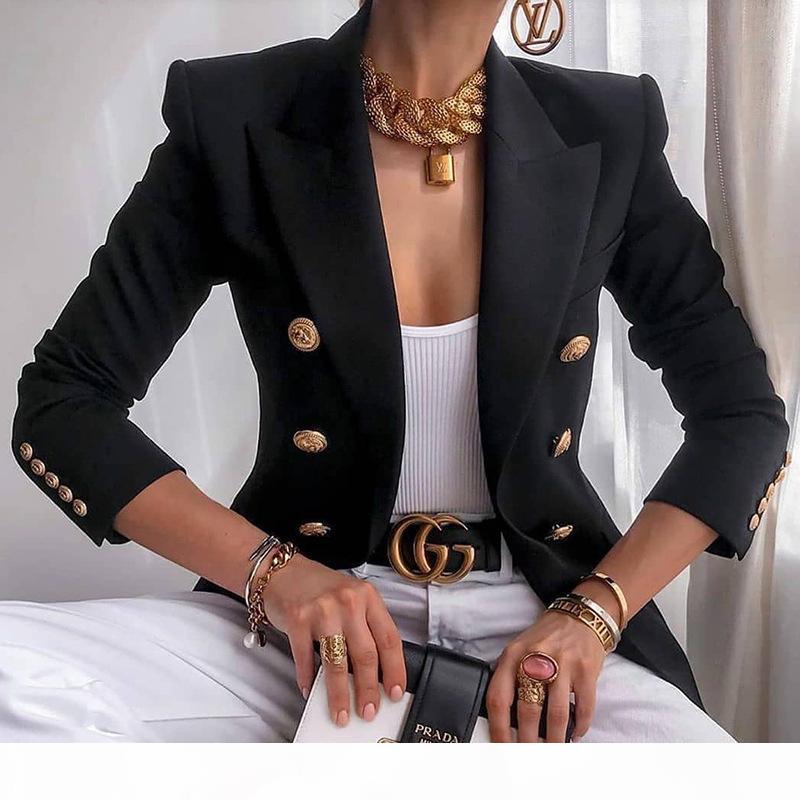 2020 Hot Sale Solid Color Double Breasted Women Blazer Fashion Suit Collar Long Sleeve Slim Blazer, White;black
2020 Hot Sale Solid Color Double Breasted Women Blazer Fashion Suit Collar Long Sleeve Slim Blazer, White;black