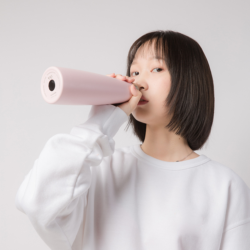 KKF Vacuum Bottle 475ML Stainless Steel Thermos 24H Insulation Cup Normalversion Flask Sports Travel Mug Cold Cup Thermos 201204