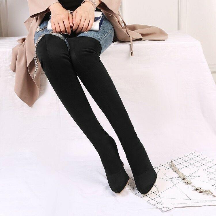 New Women Thigh High Over Knee Boots Pointed Toe Slim Heels Stretchy Chic Shoes1, Purple
New Women Thigh High Over Knee Boots Pointed Toe Slim Heels Stretchy Chic Shoes1, Purple