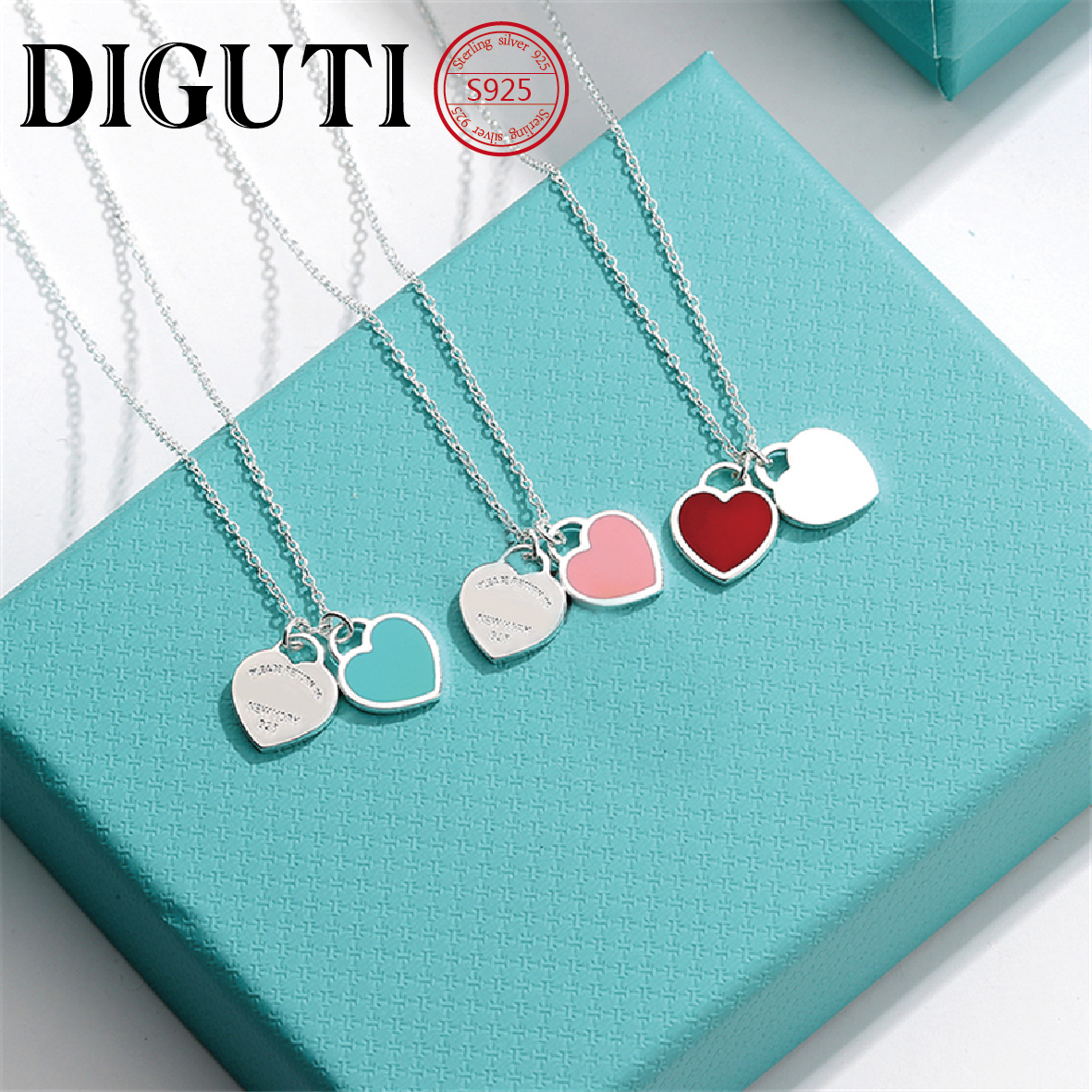 Tiff s925 sterling silver pendant jewelry high-end craftsmanship, with official logo blue heart necklace wholesale
Tiff s925 sterling silver pendant jewelry high-end craftsmanship, with official logo blue heart necklace wholesale