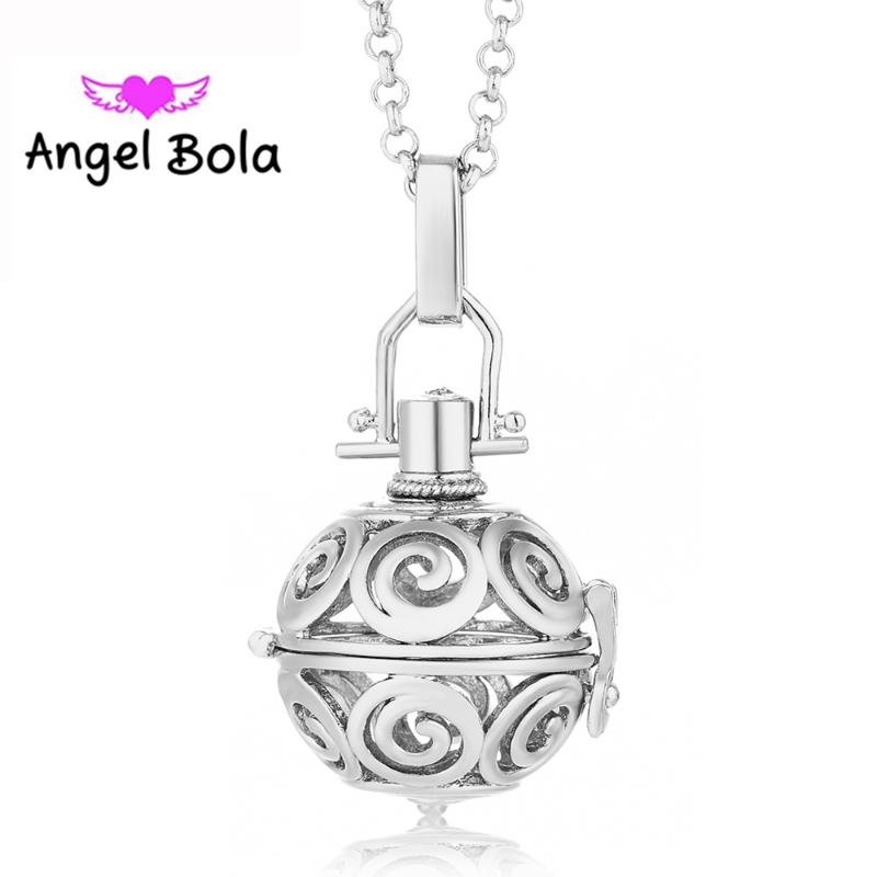 Pendant Necklaces Gold/Silver Plated Essential Oil 4 Colors 20.5mm Angel Bola Pendants Music Cage Ball Jewelry L006
Pendant Necklaces Gold/Silver Plated Essential Oil 4 Colors 20.5mm Angel Bola Pendants Music Cage Ball Jewelry L006