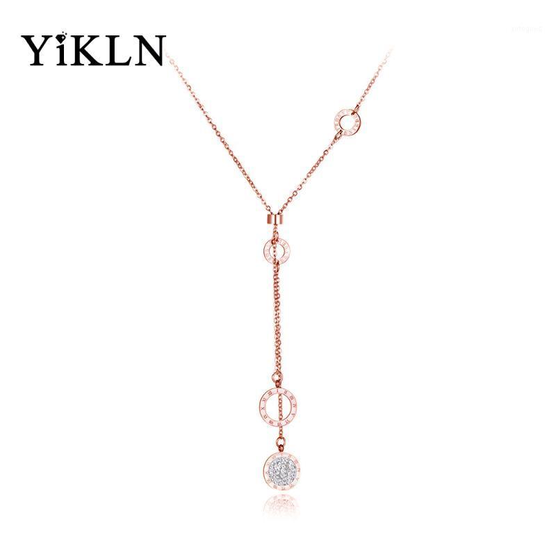 Chains YiKLN Titanium Stainless Steel Clay Crystal Roman Numeral Choker Necklaces For Women Girls Trendy Charm Pendant Jewelry YN190821
Chains YiKLN Titanium Stainless Steel Clay Crystal Roman Numeral Choker Necklaces For Women Girls Trendy Charm Pendant Jewelry YN190821