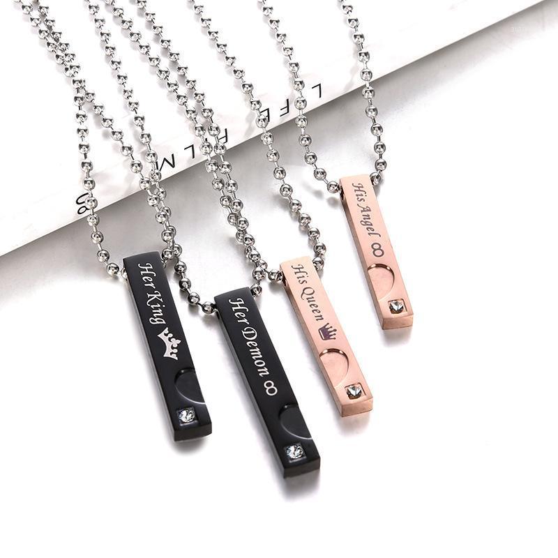 Stainless Steel Popular Necklace Jewelry "His Angel & Her Demon,His King & His Queen"Love Heart Couple Necklaces Lover's Gifts1
Stainless Steel Popular Necklace Jewelry "His Angel & Her Demon,His King & His Queen"Love Heart Couple Necklaces Lover's Gifts1