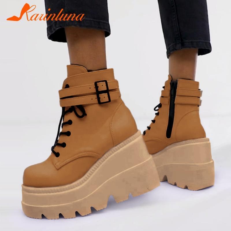 Karin 2020 Big Size 43 Lace-Up Wedge Heels Ankle Boots Woman Shoes Buckle Strap Platform INS Shoes Lady Spring Autumn Boots1, Black
Karin 2020 Big Size 43 Lace-Up Wedge Heels Ankle Boots Woman Shoes Buckle Strap Platform INS Shoes Lady Spring Autumn Boots1, Black