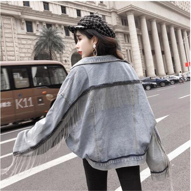 Bat sleeve tassel denim jacket women hip hop rock jeans short coat woman top plus size metal tassel jackets coats women chaqueta, Blue
Bat sleeve tassel denim jacket women hip hop rock jeans short coat woman top plus size metal tassel jackets coats women chaqueta, Blue