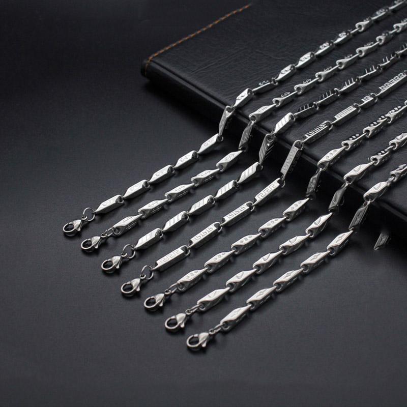 Chains 2021 HIP Stripe Shape Polished Silver Color 316L Stainless Steel Long Stick Aberdeen Chain Necklaces For Men Jewelry 50cm 55cm
Chains 2021 HIP Stripe Shape Polished Silver Color 316L Stainless Steel Long Stick Aberdeen Chain Necklaces For Men Jewelry 50cm 55cm