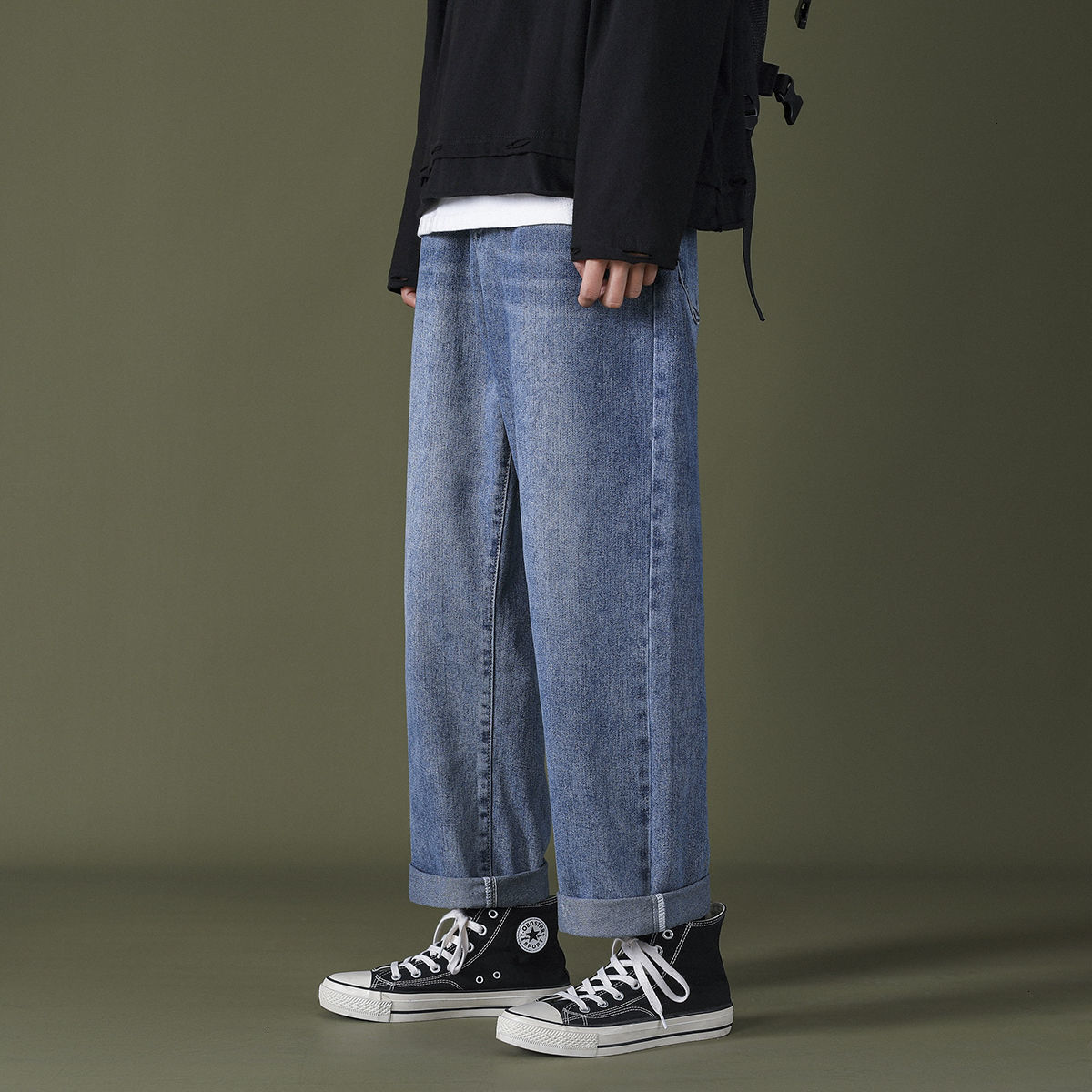 Brem 2021 Male Spring and in New Autumn Drop Leg-straight Pants Youth Fashion IRXR, Light blue.
Brem 2021 Male Spring and in New Autumn Drop Leg-straight Pants Youth Fashion IRXR, Light blue.