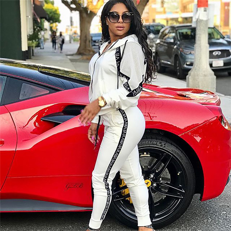 Womens Panelled Hooded Tracksuits Spring Autumn Casual Female Letter Printed Sports Fashion Ladies 2Pcs, Gray
Womens Panelled Hooded Tracksuits Spring Autumn Casual Female Letter Printed Sports Fashion Ladies 2Pcs, Gray