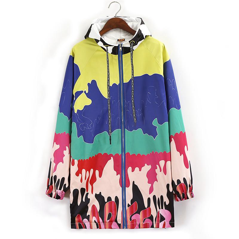 Hip Hop style Autunm Winter Women Trench Coat Loose Medium-long Windbreaker Zipper Patchwork Streetwear Hooded Outwear, Picture color
Hip Hop style Autunm Winter Women Trench Coat Loose Medium-long Windbreaker Zipper Patchwork Streetwear Hooded Outwear, Picture color