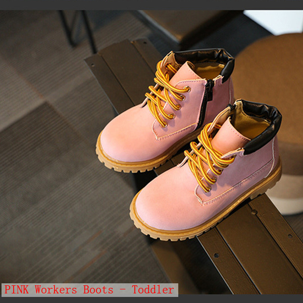 New Cute Pink Baby Girls Martin for 1-6 Years Old Children Shoes Fashion Kids Work Boots Hot 21-30 201201