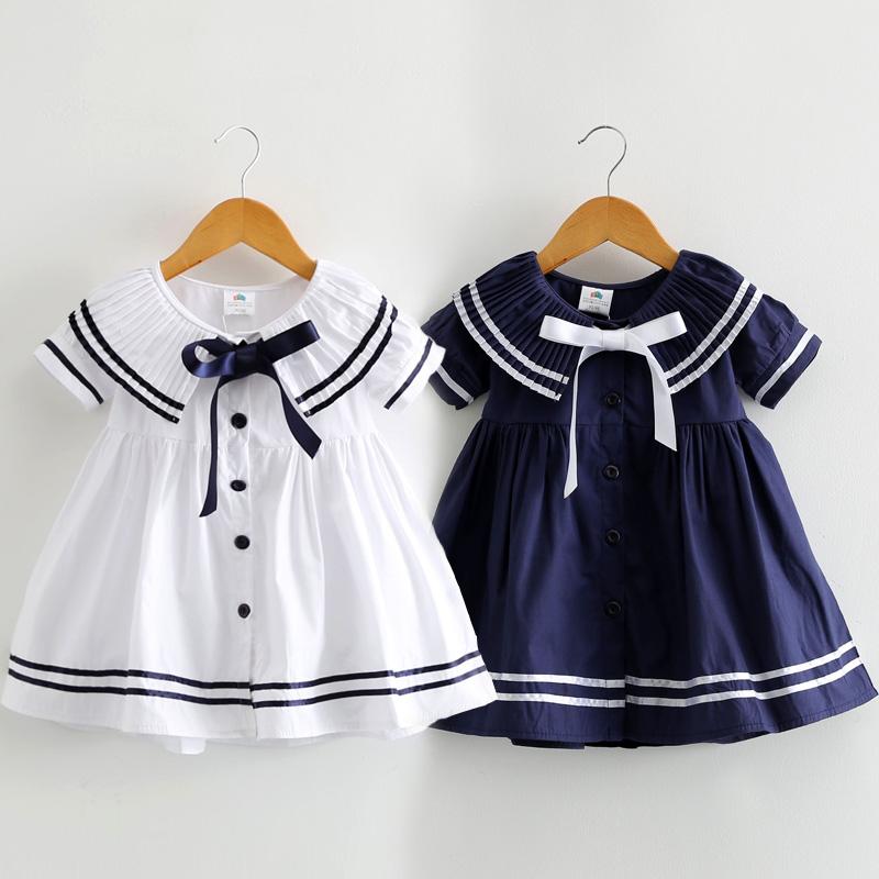 2021 Summer 2 3 4 6 8 10T Years Children Cute Short Sleeve Botton Bow Sailor Collar Patchwork Little Kids Navy Blue Girls Dress, White 
2021 Summer 2 3 4 6 8 10T Years Children Cute Short Sleeve Botton Bow Sailor Collar Patchwork Little Kids Navy Blue Girls Dress, White