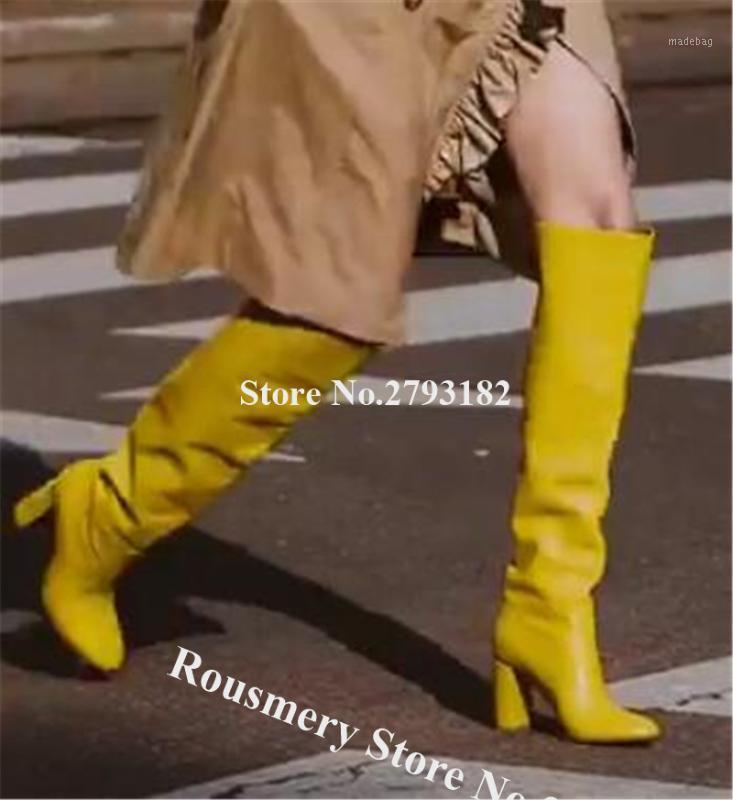 New Fashion Women Pointed Toe Yellow Leather Chunky Heel Over Knee Boots Slip-on Thick High Heel Long Boots Dress Shoes1, As pic
New Fashion Women Pointed Toe Yellow Leather Chunky Heel Over Knee Boots Slip-on Thick High Heel Long Boots Dress Shoes1, As pic