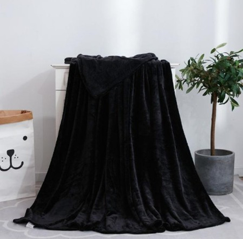 45 Hot Home textile flannel weighted Blanket super warm soft solid blankets throw on Sofa/Bed/ Travel patchwork Bedspread Decor