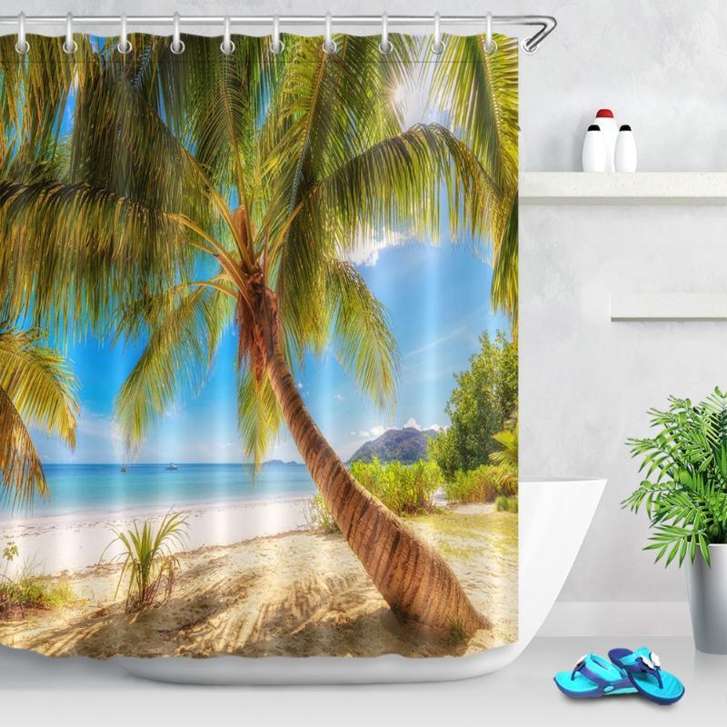Ocean Decor Palm Tree Tropical Island Beach Shower Curtain Custom Curtain For Bathroom Decor Waterproof Polyester Hooks Set1
Ocean Decor Palm Tree Tropical Island Beach Shower Curtain Custom Curtain For Bathroom Decor Waterproof Polyester Hooks Set1