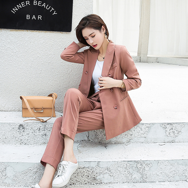 Female Autumn Double-breasted Blazer Jacket Ribbons Casual Women's High-quality Work Suits 8e6e, Dark blue.
Female Autumn Double-breasted Blazer Jacket Ribbons Casual Women's High-quality Work Suits 8e6e, Dark blue.