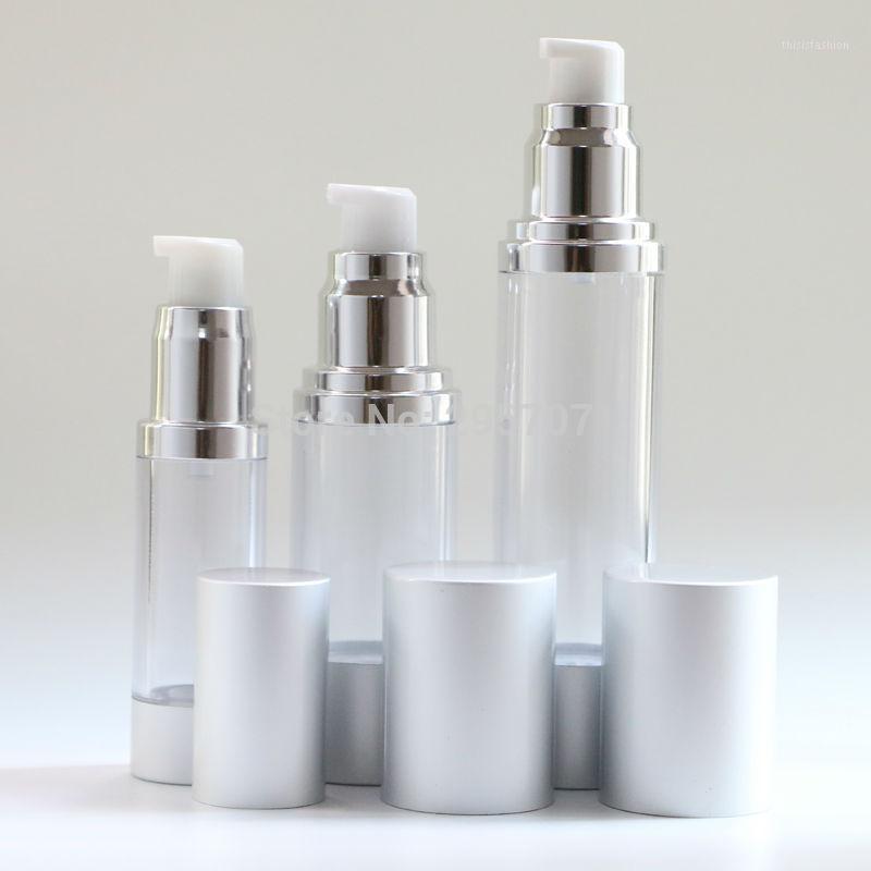 Silver High Quality Refillable Bottles Beauty Portable Airless Pump Dispenser Bottle for Travel Lotion 15ml 50ml Empty Container1
Silver High Quality Refillable Bottles Beauty Portable Airless Pump Dispenser Bottle for Travel Lotion 15ml 50ml Empty Container1