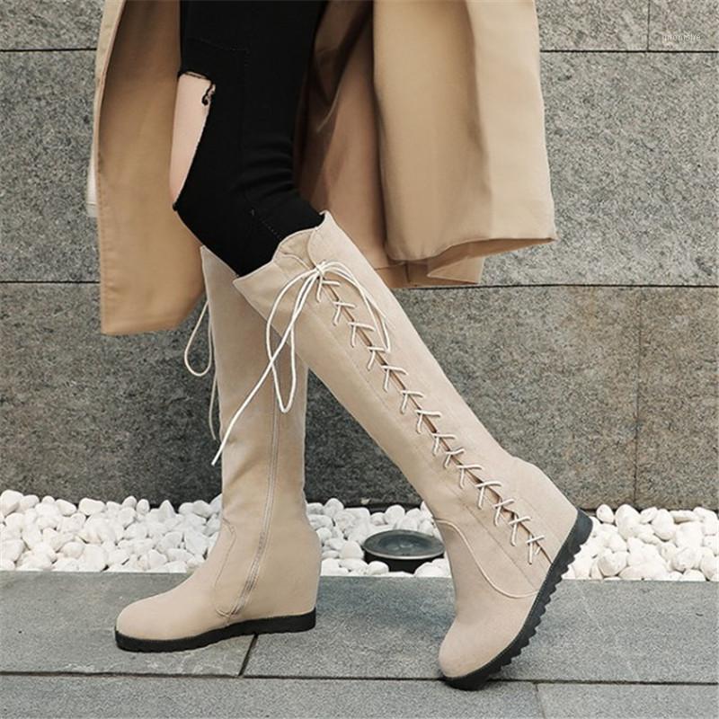 PXELENA Vintage Cross tied Zip Women Punk Knee High Boots Hidden Wedge High Heels Gothic Lady Shoes 2020 Autumn Plus Size 34-431, Brown
PXELENA Vintage Cross tied Zip Women Punk Knee High Boots Hidden Wedge High Heels Gothic Lady Shoes 2020 Autumn Plus Size 34-431, Brown