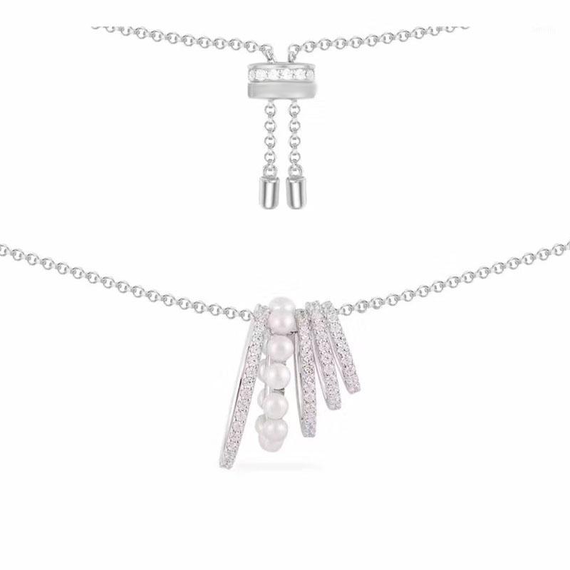 SLJELY Fashion 925 Sterling Silver White Multi Hoop Circles Adjustable Necklace with Pearls Cubic Zirconia Women Jewelry1
SLJELY Fashion 925 Sterling Silver White Multi Hoop Circles Adjustable Necklace with Pearls Cubic Zirconia Women Jewelry1