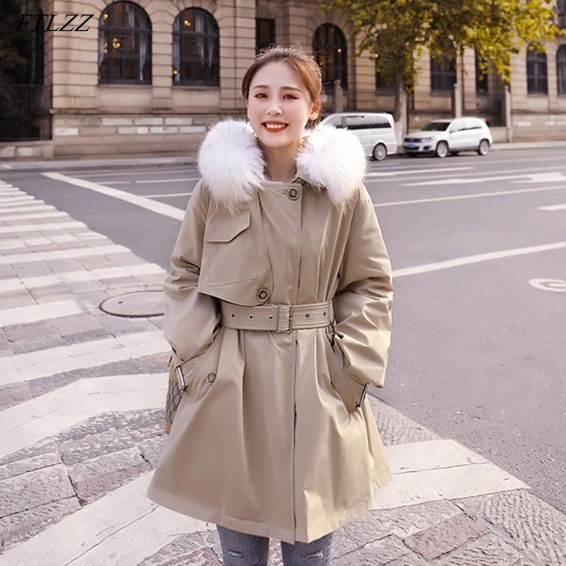 FTLZZ New Winter Women Large Natural Fur Collar Long Down Coat Hooded 90% White Duck Down Parkas Warm Snow Windbreaker Outwear, Beige
FTLZZ New Winter Women Large Natural Fur Collar Long Down Coat Hooded 90% White Duck Down Parkas Warm Snow Windbreaker Outwear, Beige