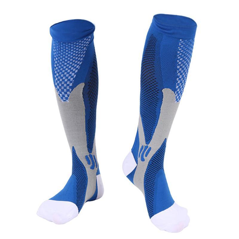 Leg Support Stretch Compression Socks For Men Women Sports Running Athletic Pregnancy Travel Football School Team Sock, White 
Leg Support Stretch Compression Socks For Men Women Sports Running Athletic Pregnancy Travel Football School Team Sock, White