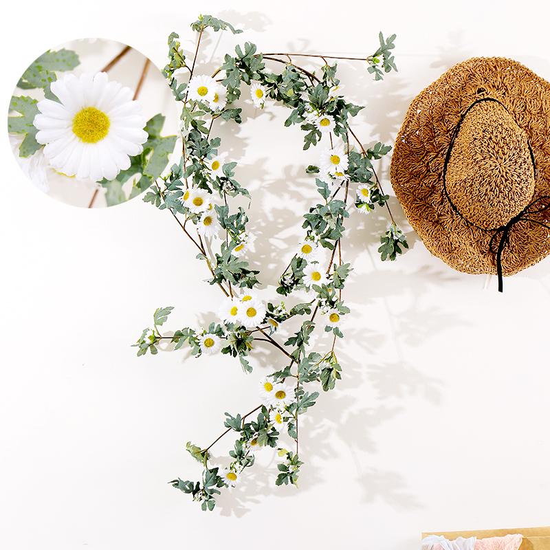 175cm silk artificial daisy vine hanging flowers rattan fake plants Green leaves garland For wedding home Wall Garden decoration, Leave vine
175cm silk artificial daisy vine hanging flowers rattan fake plants Green leaves garland For wedding home Wall Garden decoration, Leave vine