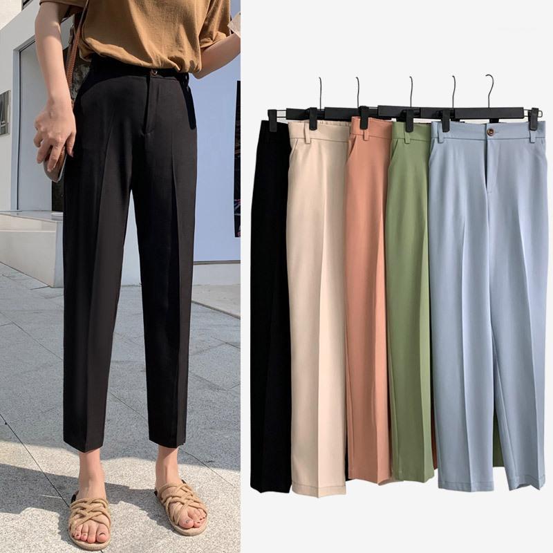Women' straight loose slimming pants nine-point pants Office Wear Solid Women Elastic Waist Trousers Ladies Zipper1
Women' straight loose slimming pants nine-point pants Office Wear Solid Women Elastic Waist Trousers Ladies Zipper1