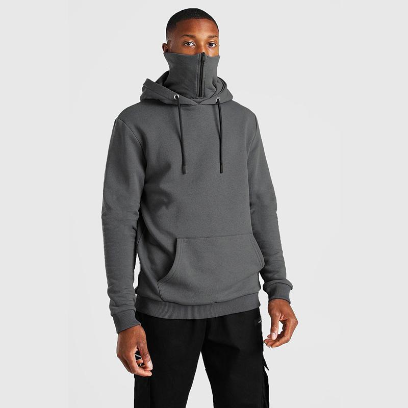 2021 New Gray Hoodies Men Mask Fashion Oversized Fleece Hoodies Sports Solid Long Sleeve Winter Hooded Sweatshirts Men Clothing, Black 
2021 New Gray Hoodies Men Mask Fashion Oversized Fleece Hoodies Sports Solid Long Sleeve Winter Hooded Sweatshirts Men Clothing, Black