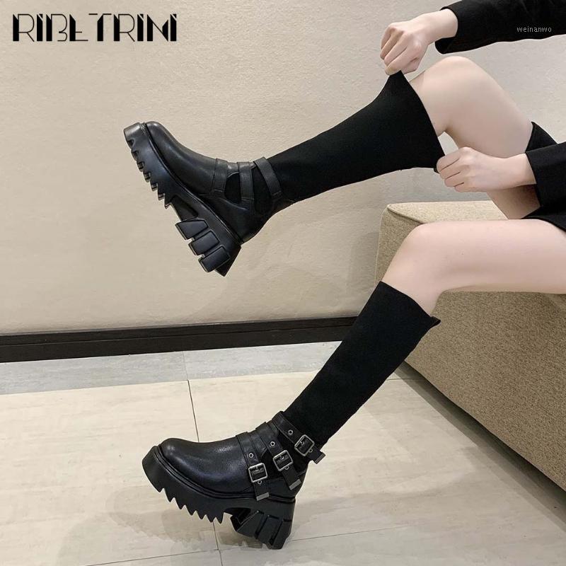 RIBETRINI Ins Hit Sale Female Solid Platform non-slip Mid Calf Shoes Women Boots Buckle Thick Bottom Cool Winter Boots1, Black
RIBETRINI Ins Hit Sale Female Solid Platform non-slip Mid Calf Shoes Women Boots Buckle Thick Bottom Cool Winter Boots1, Black