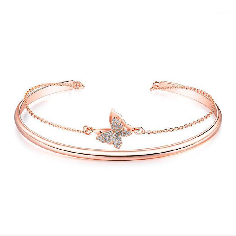 Bangle VJ Fashion Sweet Love Butterfly Crystal Bracelet Rose Gold Wristband Jewelry Accessories Valentine's Day Gift For Women1
Bangle VJ Fashion Sweet Love Butterfly Crystal Bracelet Rose Gold Wristband Jewelry Accessories Valentine's Day Gift For Women1