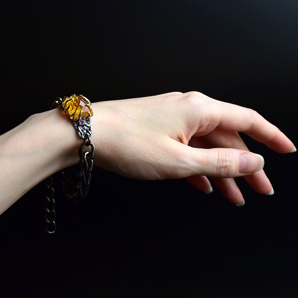 Big Black Braided chain bracelet Large Irregular Lt Golden stones 20.5+3.5cm Adjustable Punk Link bangle wrist women
Big Black Braided chain bracelet Large Irregular Lt Golden stones 20.5+3.5cm Adjustable Punk Link bangle wrist women