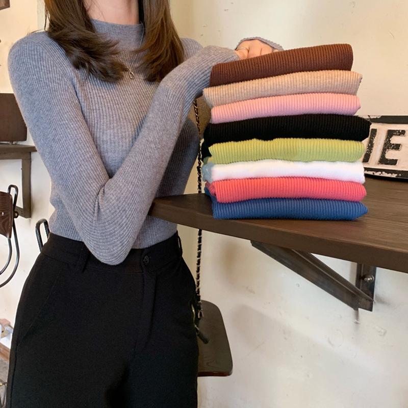 Sweater women's autumn/winter 2020 new ladies turtleneck sweater lapel all-match pullover Slim bottoming knitted top, Black
Sweater women's autumn/winter 2020 new ladies turtleneck sweater lapel all-match pullover Slim bottoming knitted top, Black