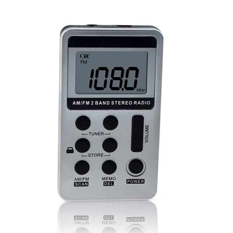 1pc Portable DC 5V Mini Pocket Two Band Radio FM/AM Digital Receiver With Earphone USB Cable