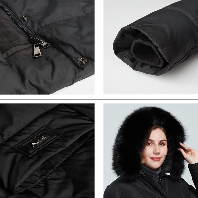 Astrid New Winter Women's coat women long warm parka Jacket with fox fur hooded large sizes Bio-Down female clothing 9172 201019