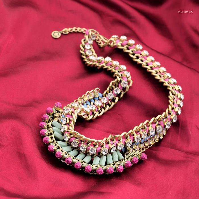 Trendy Handcraft Women Necklace Copper Small Resin Flower Diamante Gold Color Thick Collar Rope Twisted Necklace1
Trendy Handcraft Women Necklace Copper Small Resin Flower Diamante Gold Color Thick Collar Rope Twisted Necklace1