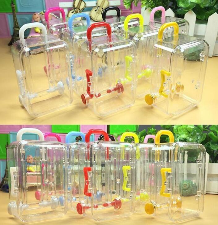 Mini Rolling Travel Suitcase Candy Box Baby Shower Wedding Favors Acrylic Clear Party Table Decoration Supplies Gifts Free Ship
Mini Rolling Travel Suitcase Candy Box Baby Shower Wedding Favors Acrylic Clear Party Table Decoration Supplies Gifts Free Ship