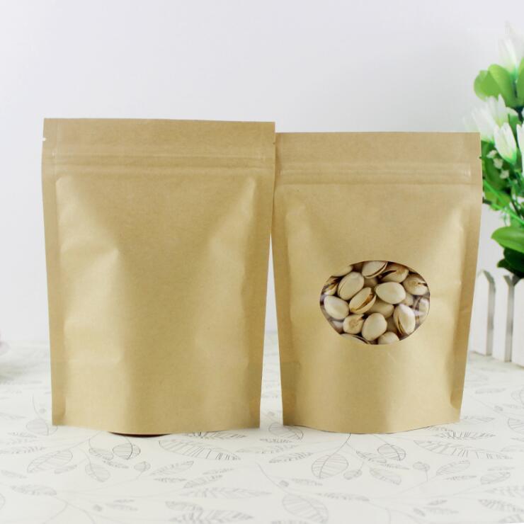 13*20+4cm 50pcs Stand Up Clear Window Brown kraft paper bags with Zipper lock for //Nut/Coffee Resealable Packaging Bag1
13*20+4cm 50pcs Stand Up Clear Window Brown kraft paper bags with Zipper lock for //Nut/Coffee Resealable Packaging Bag1