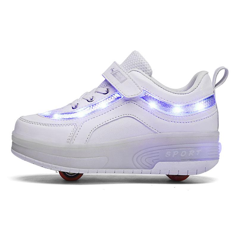 Children Two Wheels Luminous Glowing Sneakers Black Pink Led Light Roller Skate Shoes Kids Led Shoes Boys Girls USB Charging
Children Two Wheels Luminous Glowing Sneakers Black Pink Led Light Roller Skate Shoes Kids Led Shoes Boys Girls USB Charging