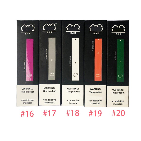 new packing Puff Bars 25 color Disposable Pods System Device Bars Starter Kits 280mAh Battery 1.3ml Cartridges Vape Pen PuffBar
new packing Puff Bars 25 color Disposable Pods System Device Bars Starter Kits 280mAh Battery 1.3ml Cartridges Vape Pen PuffBar