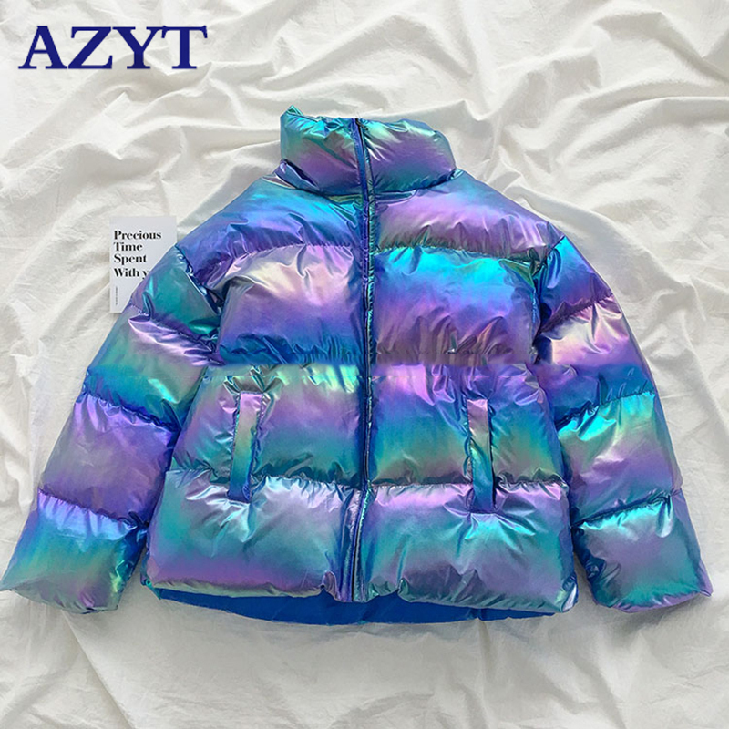 Waterproof Coat Cotton Glossy Down Parkas Women Warm Jacket For Winter 201125