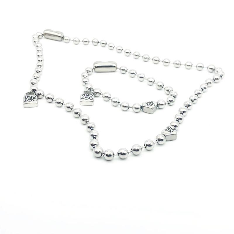 UNOde50 New Stainless Steel Jewelry 6mm Lock Heart Bead Chain for Men and Women Necklace Bracelet Set Adjustable Necklace Chain
UNOde50 New Stainless Steel Jewelry 6mm Lock Heart Bead Chain for Men and Women Necklace Bracelet Set Adjustable Necklace Chain