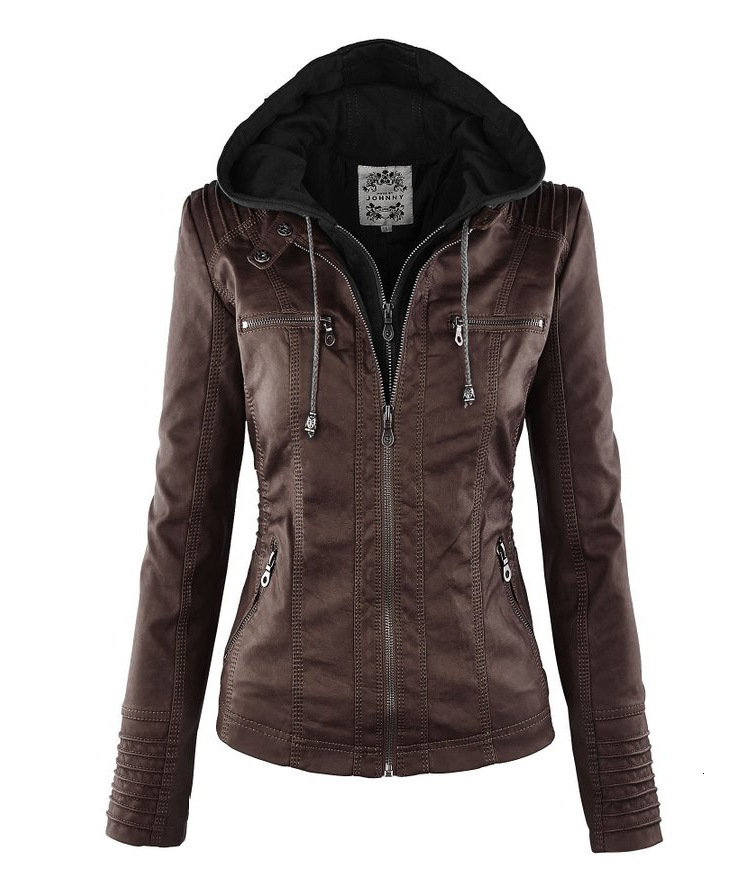 Women Leather of the Plutonium with Motorcycle Jacket Warm Winter Outerwear Zipper Women's Jackets 61n7, Black.
Women Leather of the Plutonium with Motorcycle Jacket Warm Winter Outerwear Zipper Women's Jackets 61n7, Black.