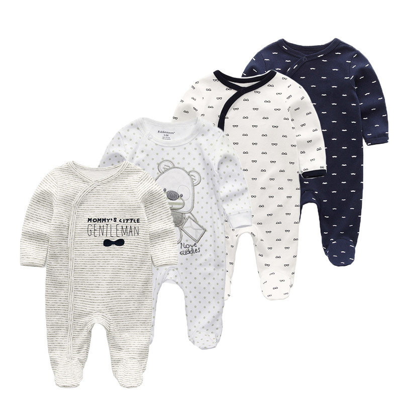 4 PCS/lot Kids Boys Girls Clothes Baby Pajamas springShort Sleeve Set Cartoon Children's Sleepwear LJ200827